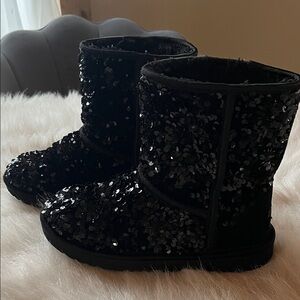 Black Sequin UGG boots